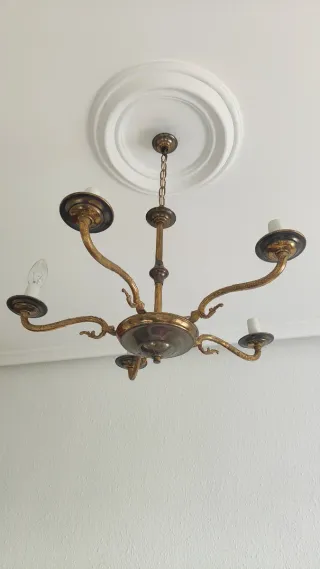 Lámparas de techo tipo vela/araña BRONCE