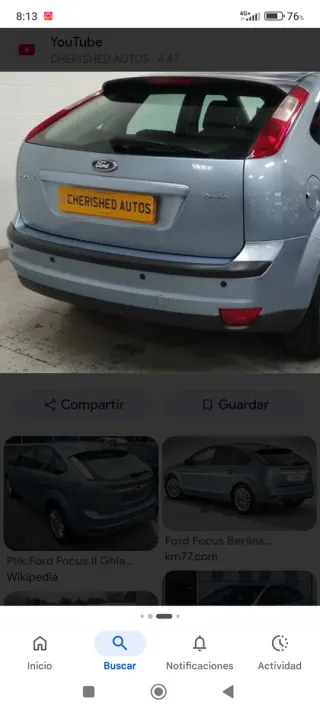 Emblema Ford Focus MK2 Trasero Azul