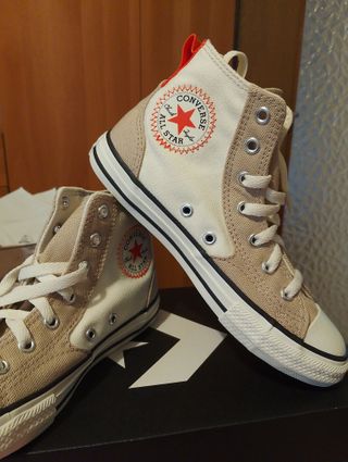 Converse All Star Tg 35 Beige/Bianco