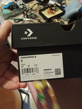 Converse All Star Tg 35 Beige/Bianco