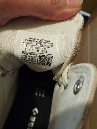 Converse All Star Tg 35 Beige/Bianco