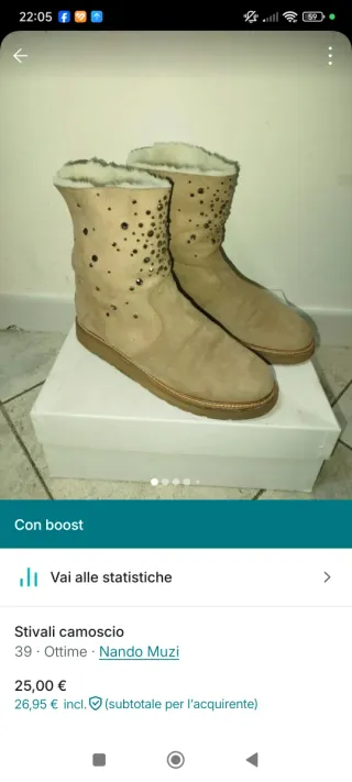 Stivaletti Nando Muzi Beige con zirconi 