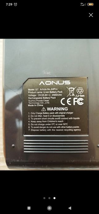Batería Aspirador Aonus A9 PRO