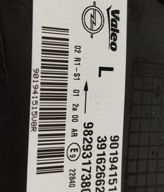 Opel 5099399 9829317380 piloto tras izq corsa f