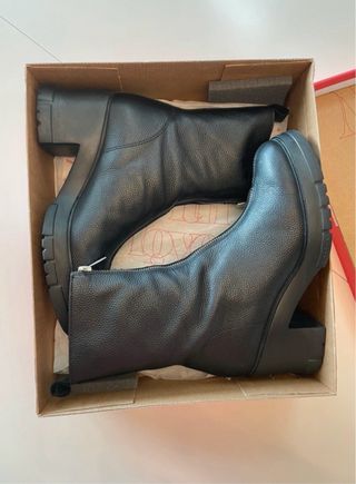Botas Wonders de cuero negras talla 39