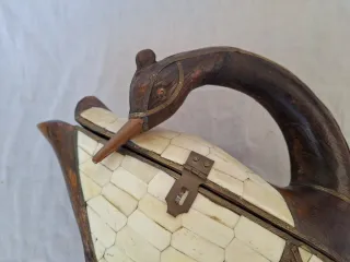 Cesta Cofre Figura Pato Madera