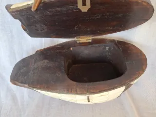 Cesta Cofre Figura Pato Madera