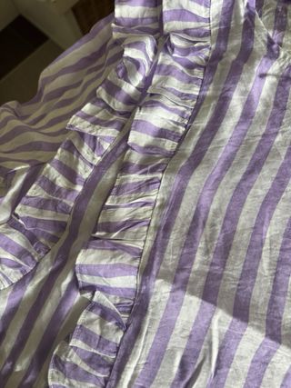 Blusa Rayas Morado y Blanco Mujer