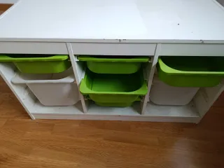 Almacenaje Juguetes Ikea Plástico Verde Blanco