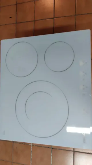 Placa de inducción Cata cristal blanco