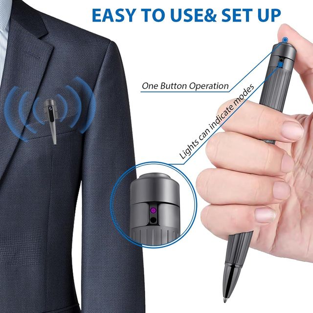 Bolígrafo espía 1080P + 64GB