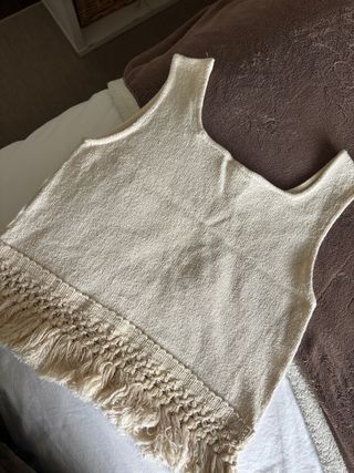 Top Tirantes de lino beige