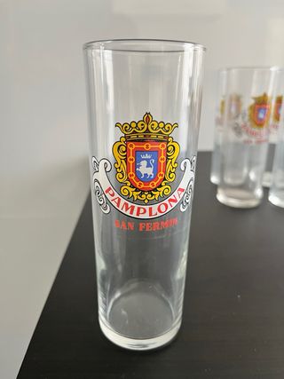 Set 6 Vasos Tubo Escudo Pamplona