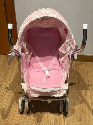 Carrito de muñecas rosa floral - Arias