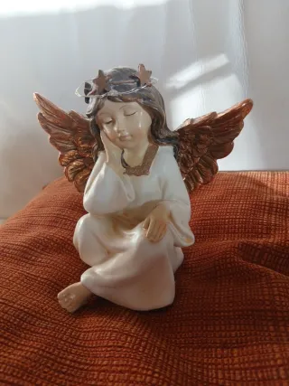 Statuetta angelo con luci