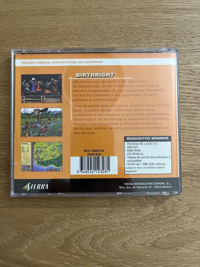 Birthright PC CD-ROM Sierra