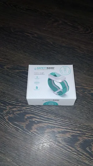 Pulsera Gel Hidroalcohólico SafetyBand Azul