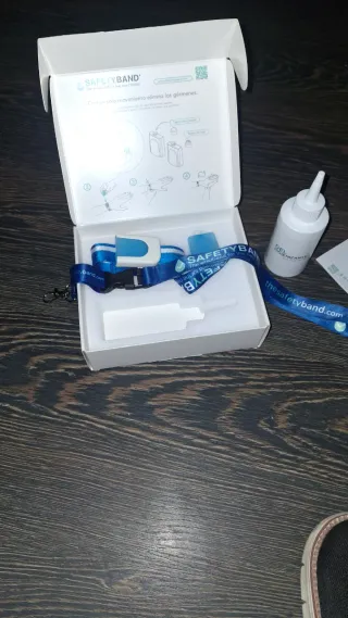 Pulsera Gel Hidroalcohólico SafetyBand Azul