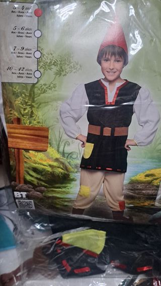Disfraz Gnomo Duende 3-4 años a estrenar