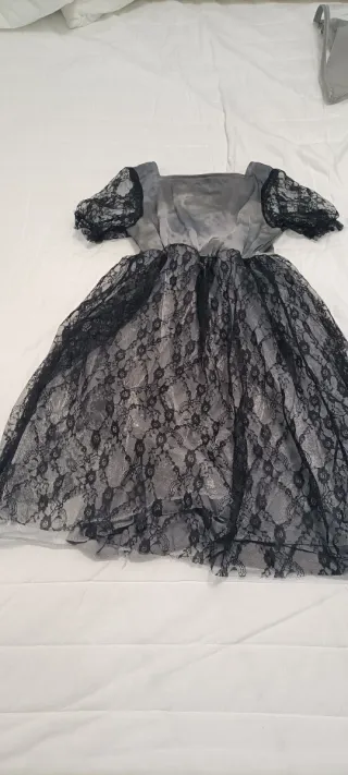 Disfraz Novia Halloween Negro Encaje