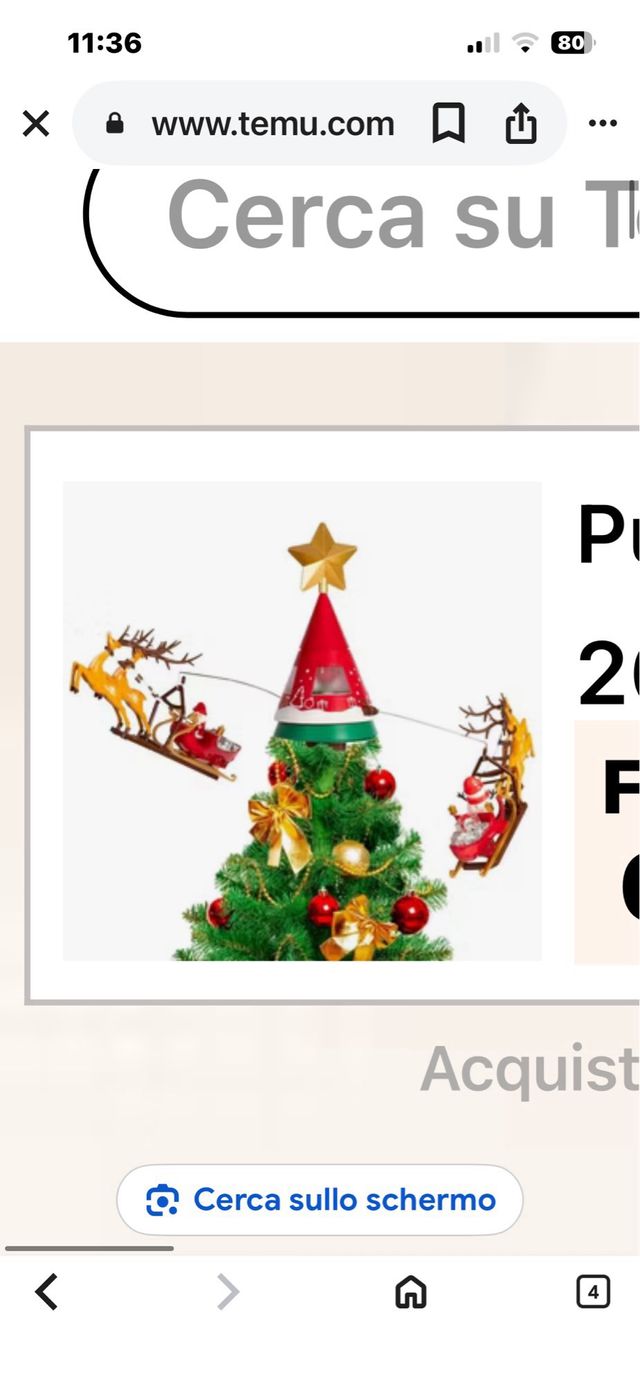 Puntale Albero Natale Rotante Musicale