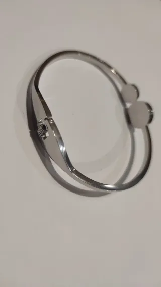 Pulsera mujer plata y beige