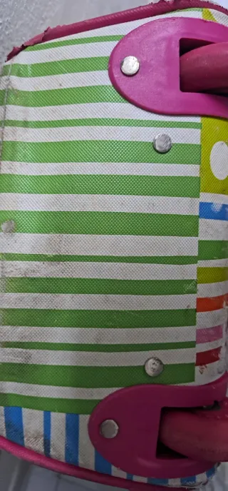 Maleta/bolso multicolor con ruedas y asas