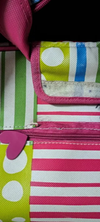 Maleta/bolso multicolor con ruedas y asas