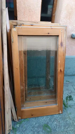 Ventanas de madera con cristal doble