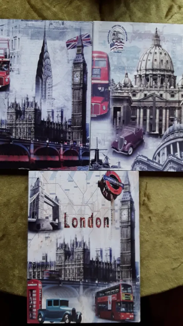 Conjunto 3 Cuadros Decorativos Londres