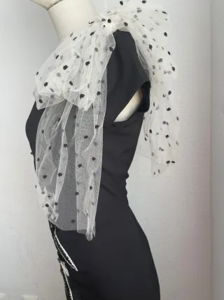 Vestido Matilde Cano Talla 42 Negro/Blanco