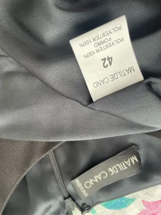 Vestido Matilde Cano Talla 42 Negro/Blanco