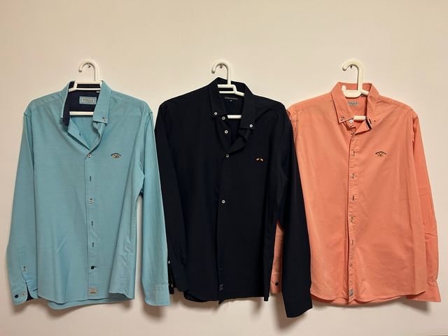 Pack 3 Camisas Spagnolo M Azul Naranja