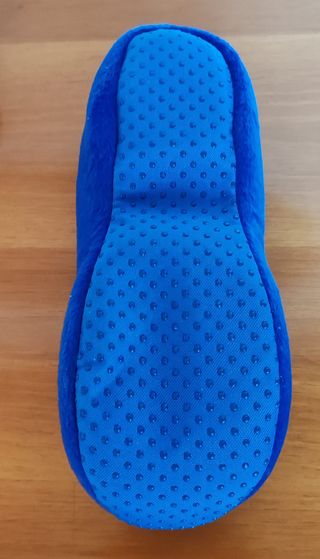 Pantofole a zoccolo blu con tulipani