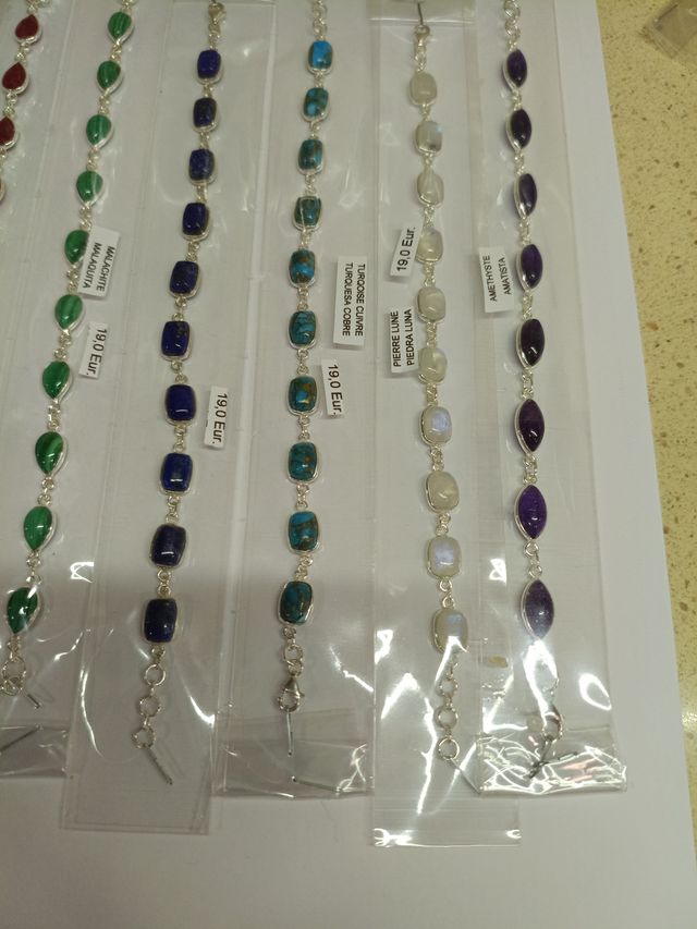 PULSERAS PLATA MINERALES