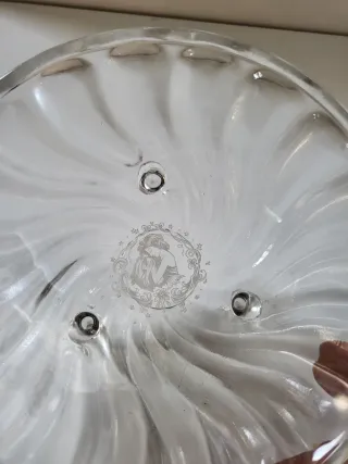 Bombonera Antigua Cristal Grabado