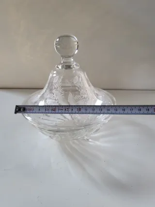 Bombonera Antigua Cristal Grabado