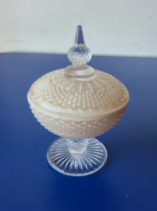 Potiche in vetro lavorato