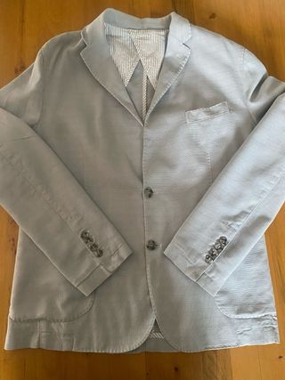 Giacca Grigio/Celeste Oversize