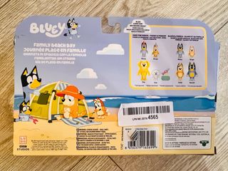 Pack 4 Figuras Bluey Familia Playa Articuladas