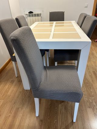 Mesa Comedor Madera BANAK + 6 Sillas