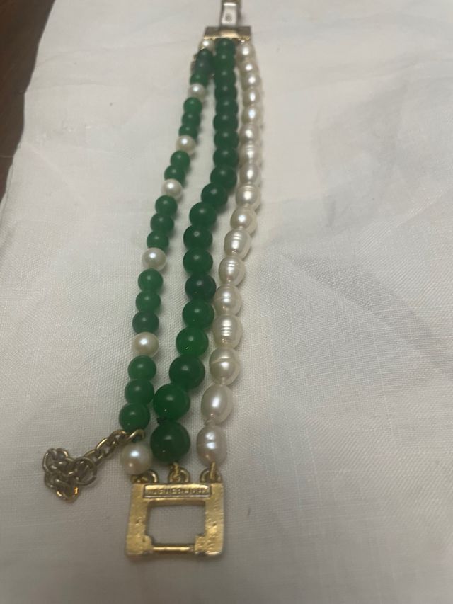 Braccialetto perle e giada