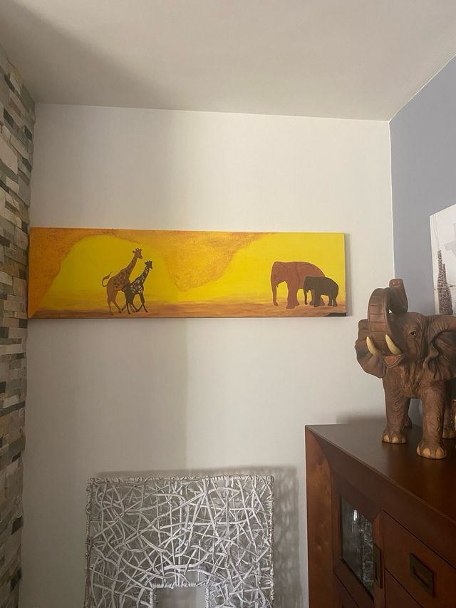 oferta urge pintado a mano animales sabana grande