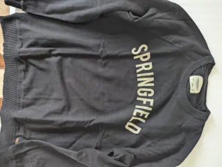 Sudadera Springfield Negra Talla L