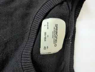 Sudadera Springfield Negra Talla L