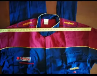 2 Tute da lavoro uomo blu/bordeaux taglia XL.
