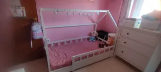 Cama Cabaña Infantil Blanca 80 x 160 cm.