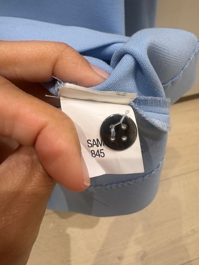 Vestido Zara manga larga azul talla XS