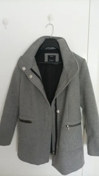 Abrigo paño Bershka gris Talla M