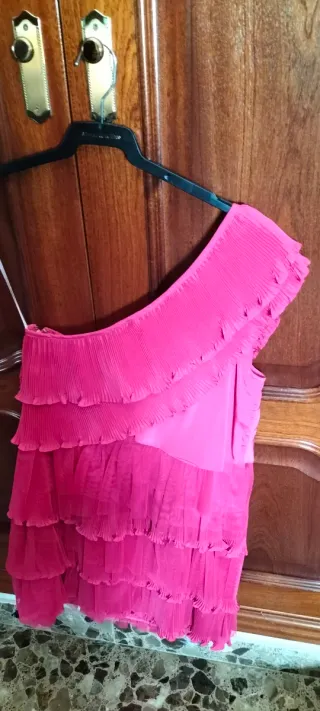 Vestido corto mujer rosa